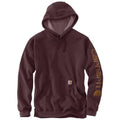 Carhartt Mens Midweight Logo Sleeve Graphic Hoodie Classic Burgundy-K288PRT