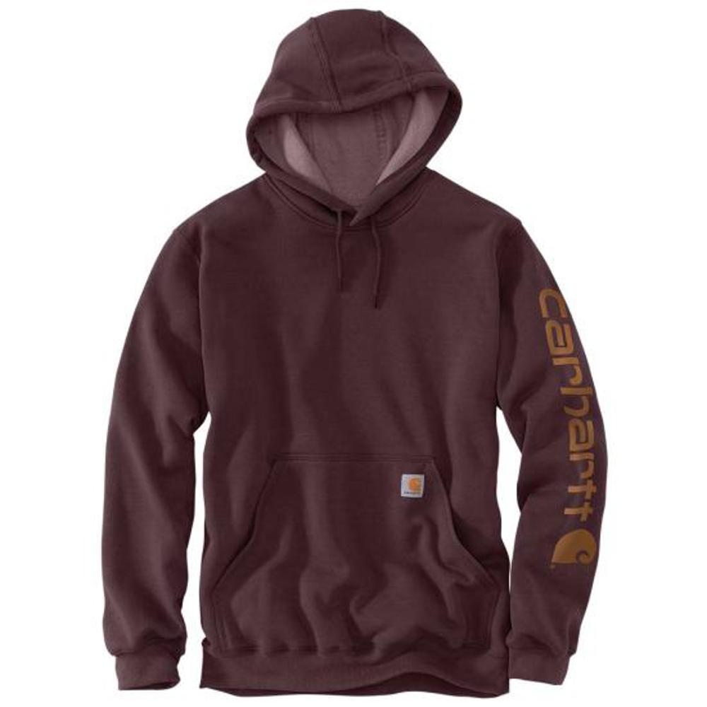 Carhartt Mens Midweight Logo Sleeve Graphic Hoodie Classic Burgundy-K288PRT