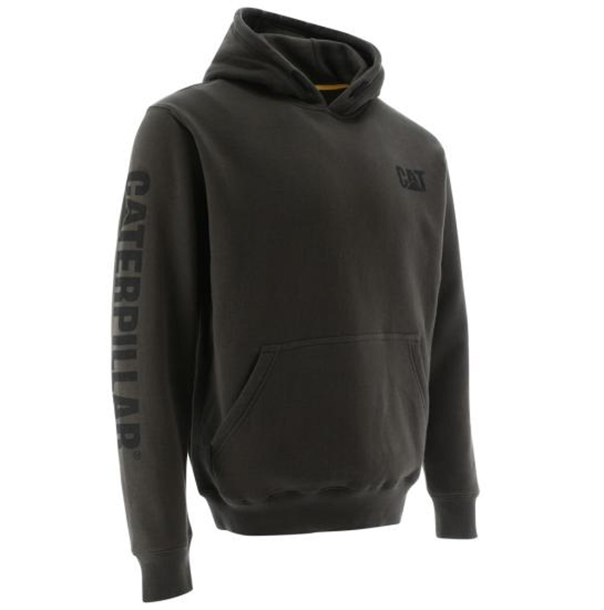 Caterpillar Mens Charcoal Trademakr Banner Hooded Sweatshirt-1910709-12355