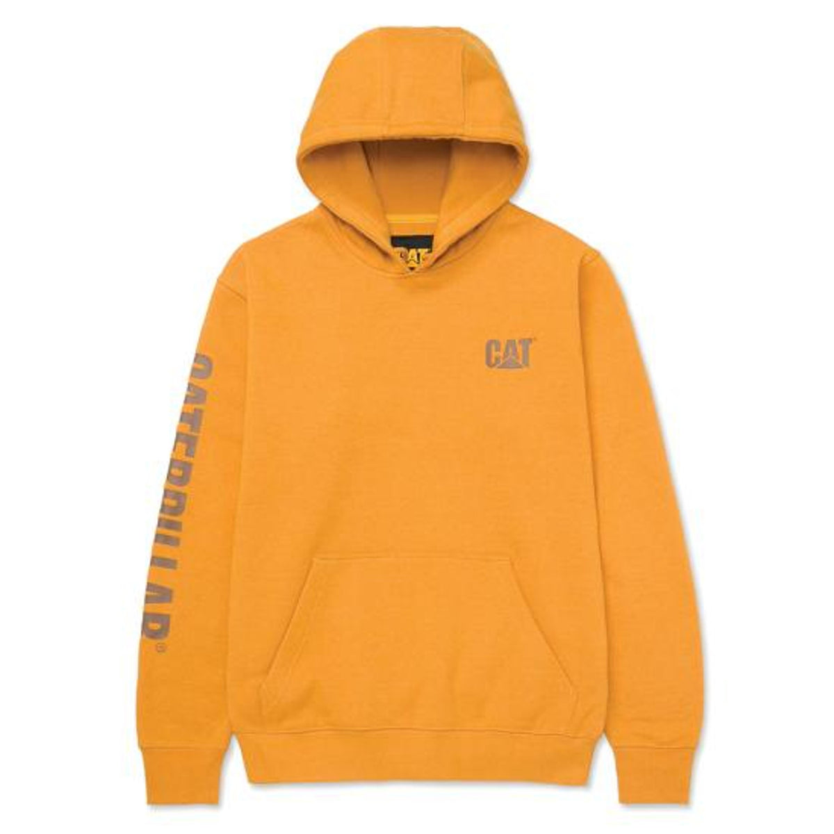 Caterpillar Mens Orange Trademark Banner Hooded Sweatshirt-1910709-13130