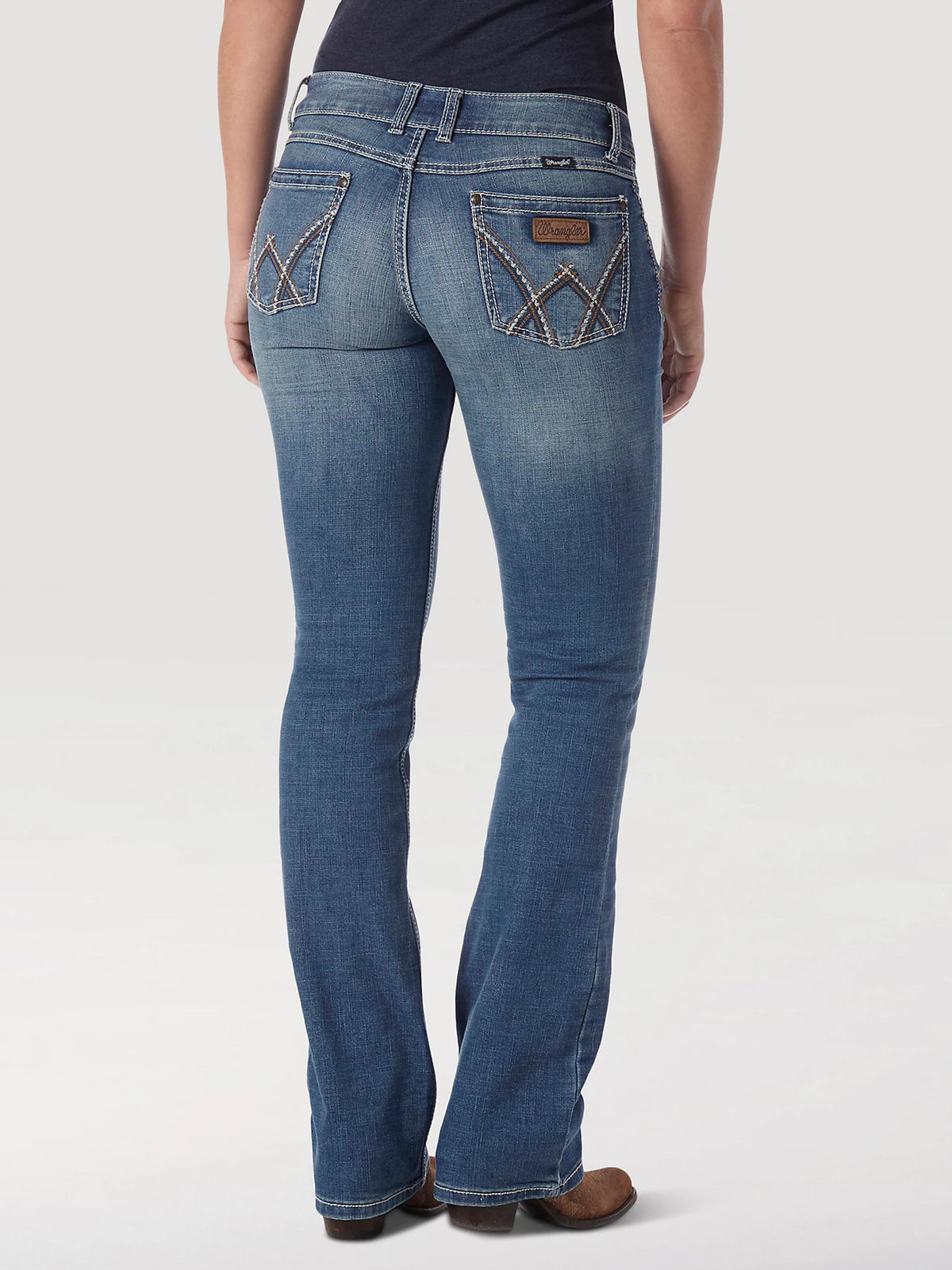 Wrangler Womens Mae Jean - Mid Rise - Deadwood-09MWZDW