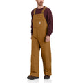 Carhartt Mens Zip To Thigh Bib Overall Carhartt Brown-104393BRN