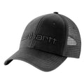 Carhartt Mens AH1195 Canvas Mesh Back Logo Graphic Cap Asphalt Black-101195-E58