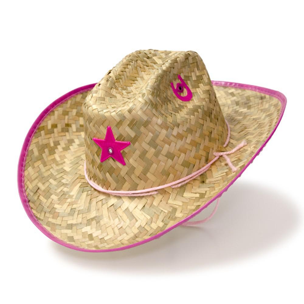 Western Express Inc Kids Straw W/Star Pnk-JJ-5PNK