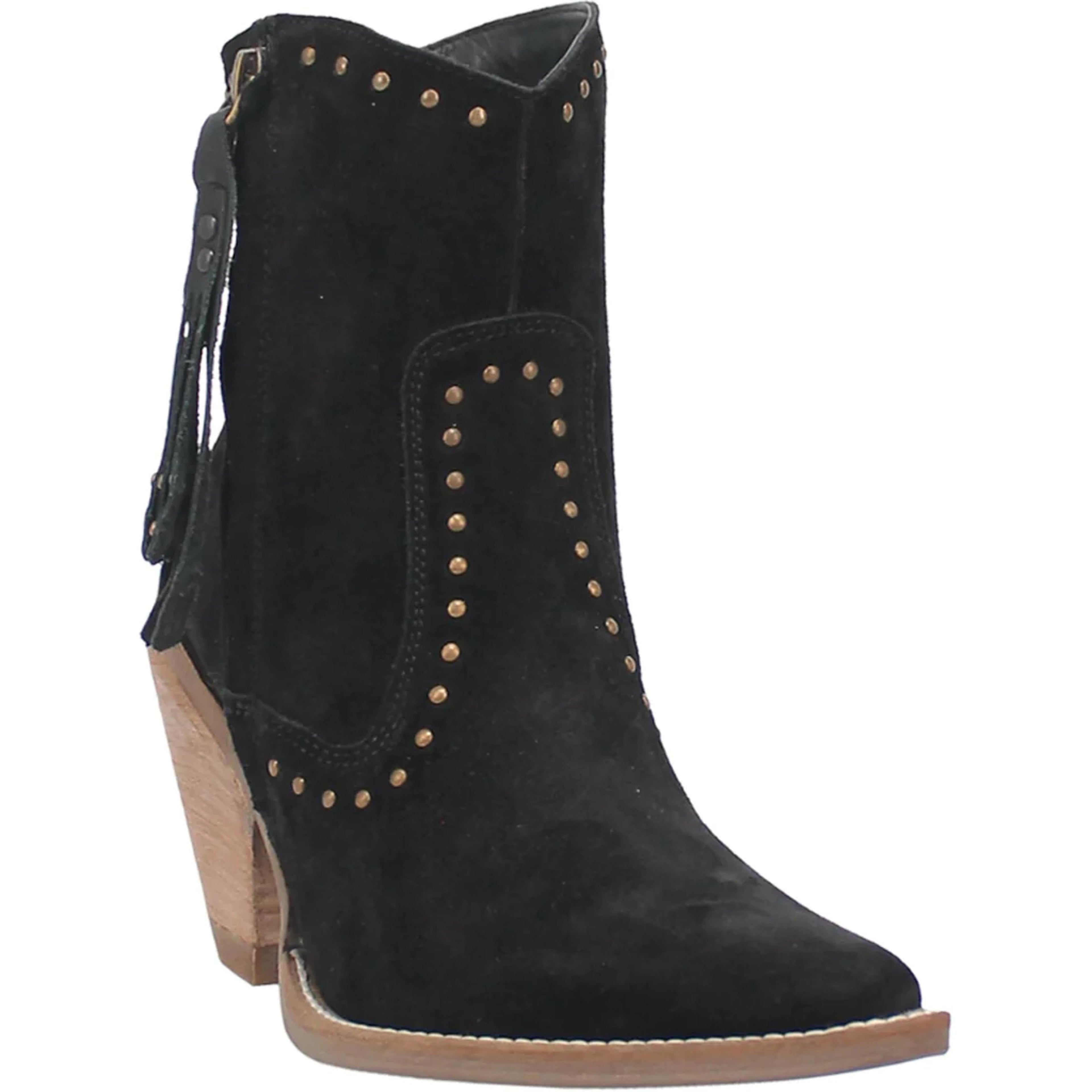 Dingo Womens Classy N Sassy Leather Bootie Black-DI952-BK25