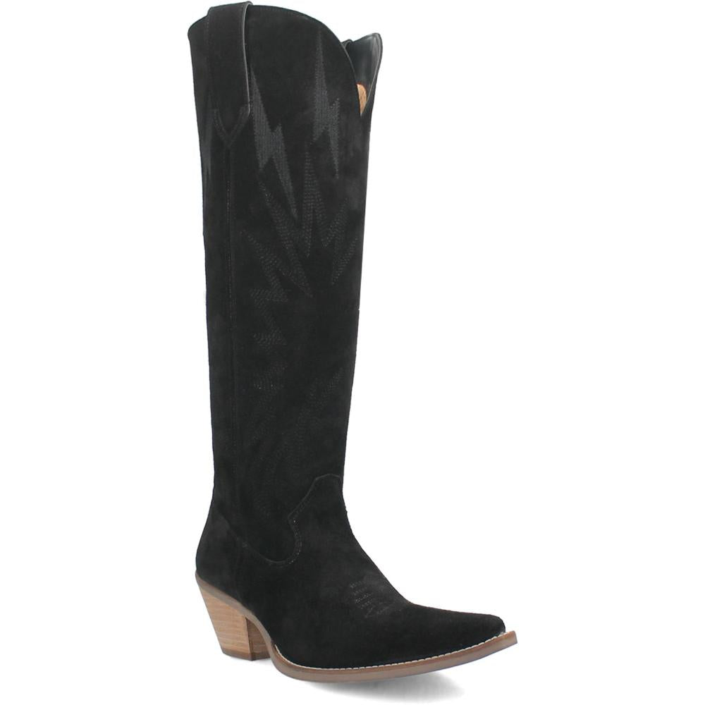 Dingo Womens Thunder Road Leather Boot Western Black-DI597-BK