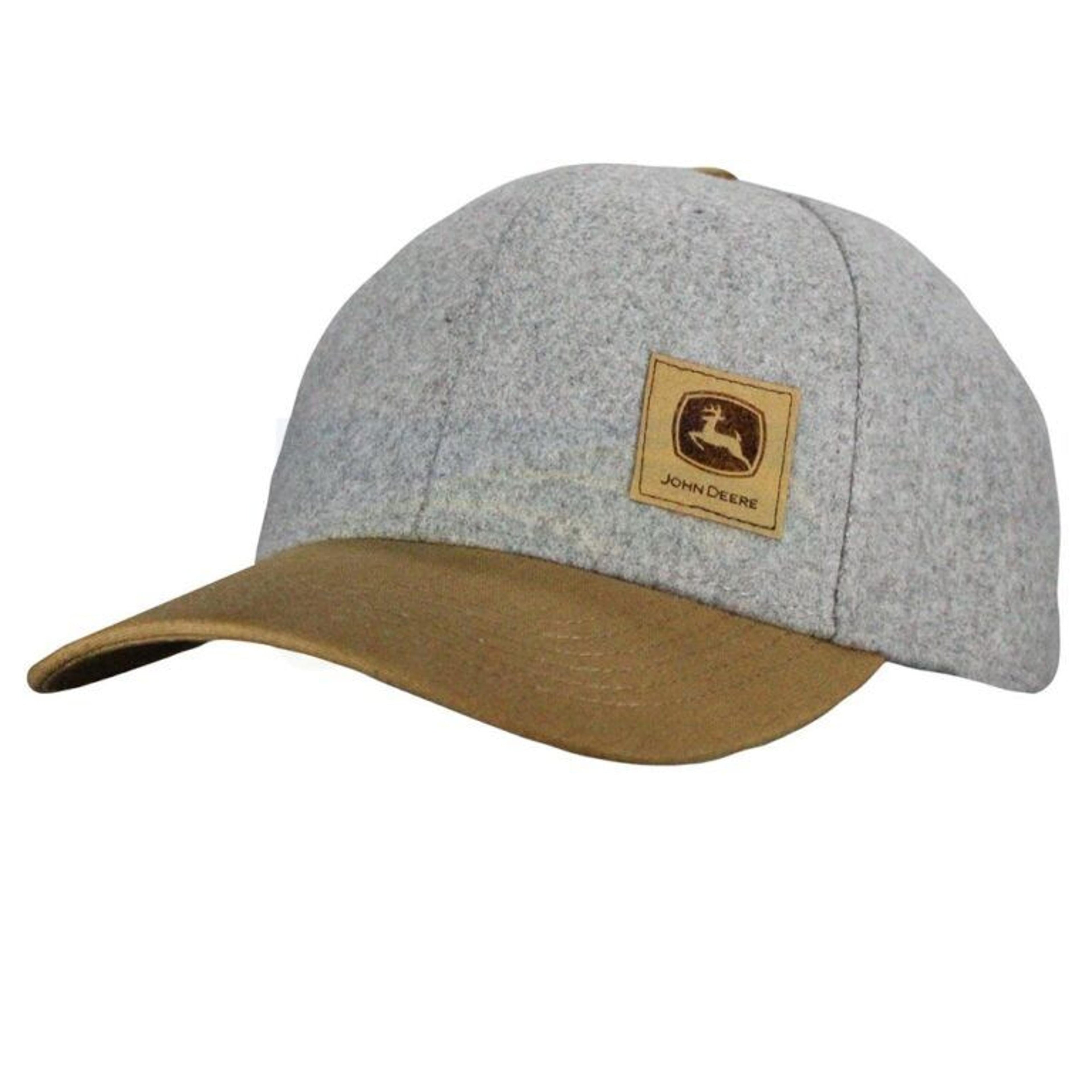 John Deere Faux Wool And Khaki Ball Cap-13080813OX