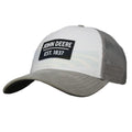 John Deere White And Gray Trucker Mesh Ball Cap-13080875OX