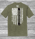 Bad Ass Diesel Duramax Army Green Flag Tshirt-BAD073