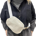 Girlie Girl Sherpa Belt Bag-SH1401-CREAM