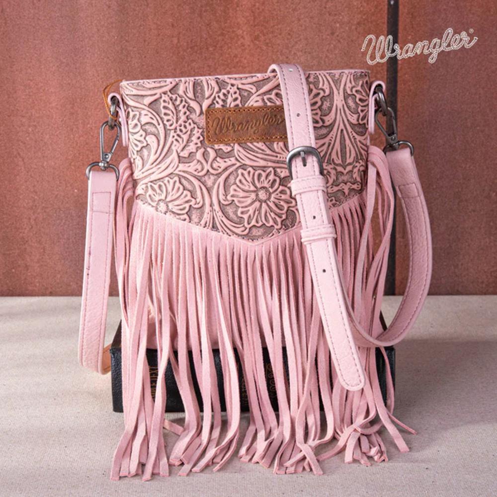 Montana West Floral Emb Fringe Crossbody-WG63-G8360APCH
