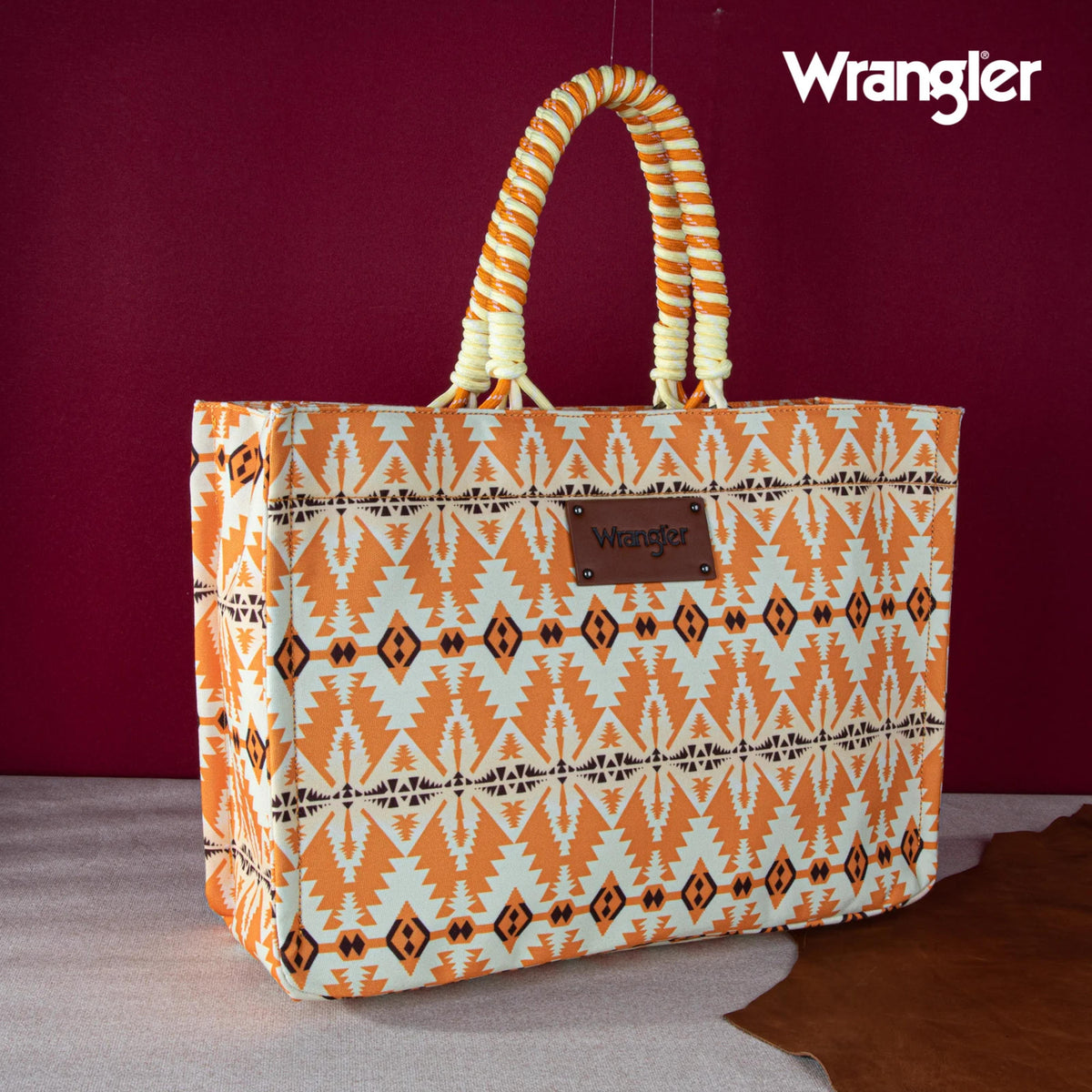 Montana West Womens Wrangler Dual Sided Print Tote-WG284-8119AYEL