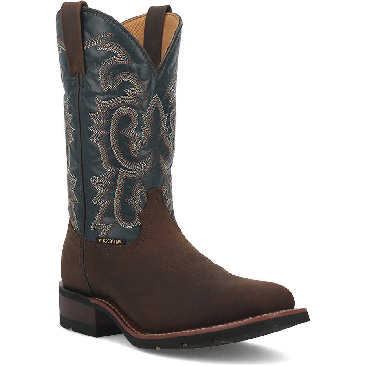 Laredo Mens Tan/blue Hamilton Western Cowboy Boot-7936