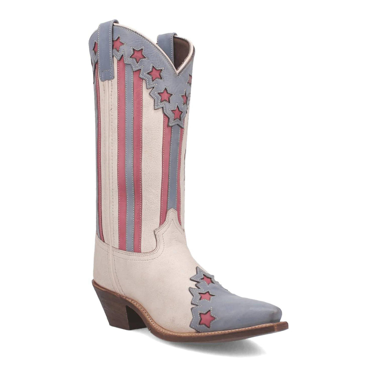 Laredo Womens Off White with Stripes Western Cowgirl Boot-54269