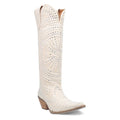 Dingo Womens Honkytonk Honey Denim White Western Cowgirl Boot-DI162-WH