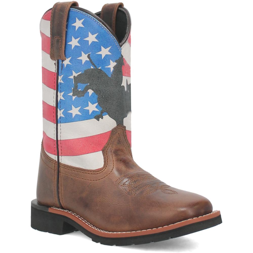 Dan Post Kids Buck Flag Western Cowboy Boot-DPC2823