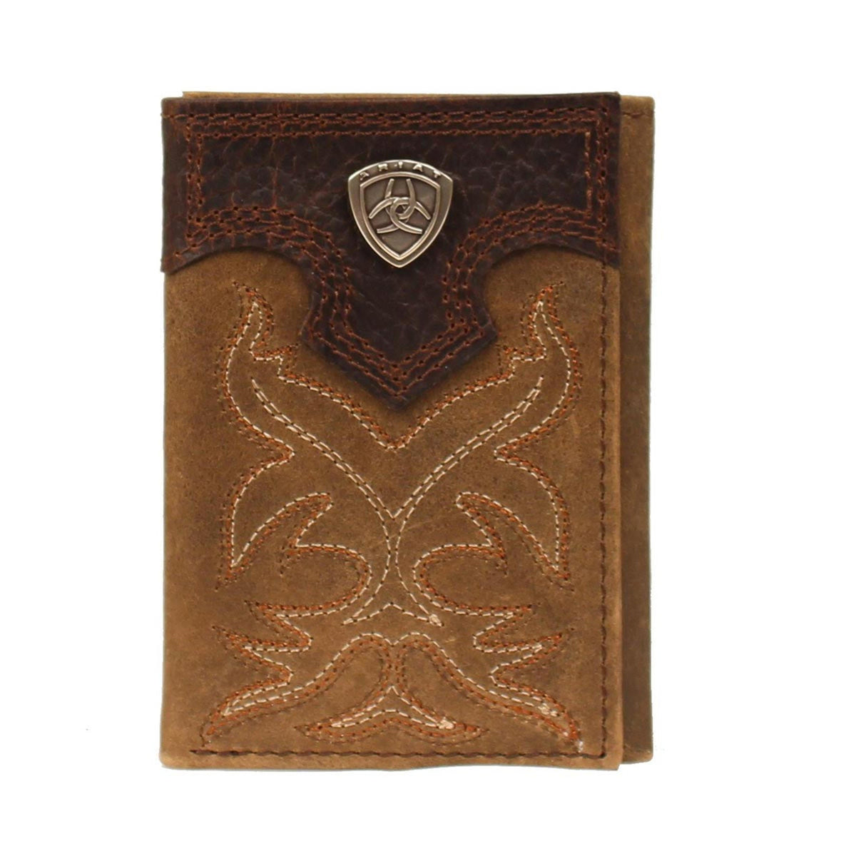 M and F Western Ariat Premium Brand Mens Trifold Wallet - Mens