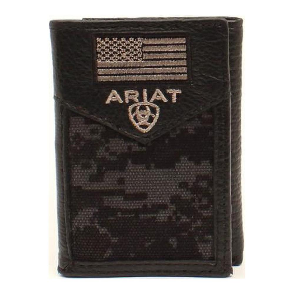 M&F Western Ariat Trifold Blk Camo Flag
