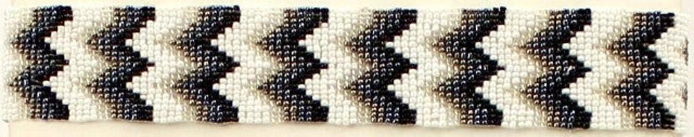 M&F Western Blazzin Blk/Wht Beaded Hatband