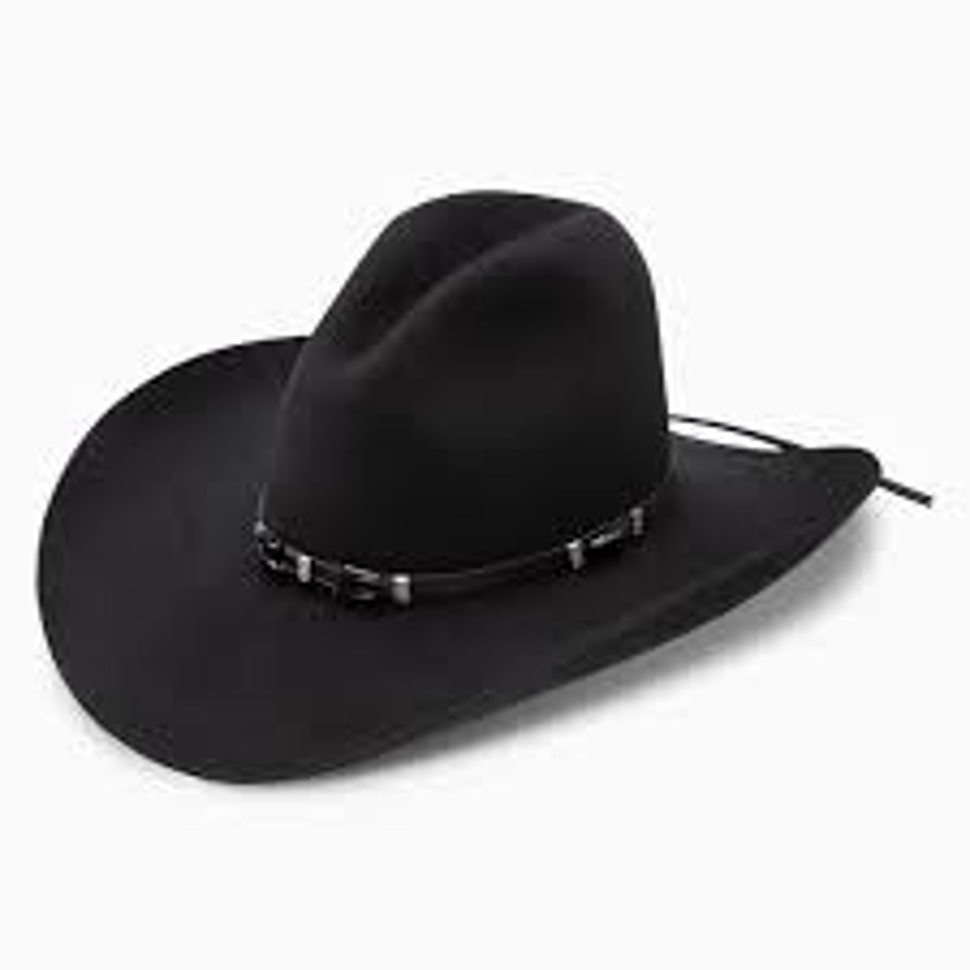 Stetson Resistol Cisco 2X Wool Felt Cowboy Hat Black-RWCSCO-694307