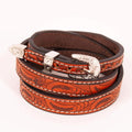 American Hat Maker Head ' Home Firebird Leather Hatband Brown-FIREBIRD