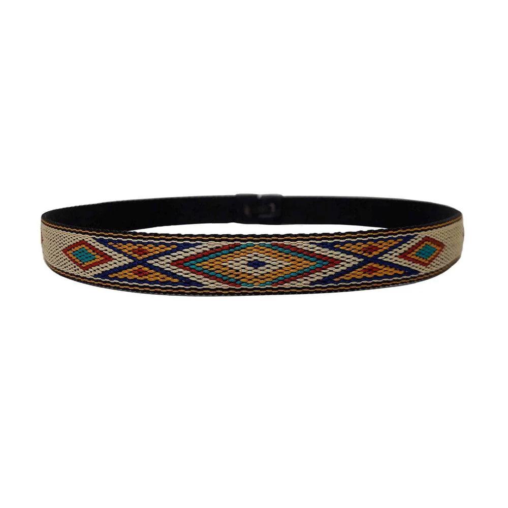 American Hat Maker Head ' Home Firedance Leather Hatband Crm-FIREDANCE