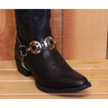 Almax Black Concho Boot Straps-405-NDV-BLA