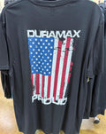 Bad Ass Diesel Mens Durmax Proud Red, White, And Blue Flag Tshirt-BAD005