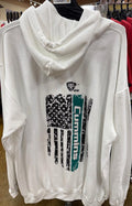 Bad Ass Diesel Cummins White And Teal Hoodie-BAD054