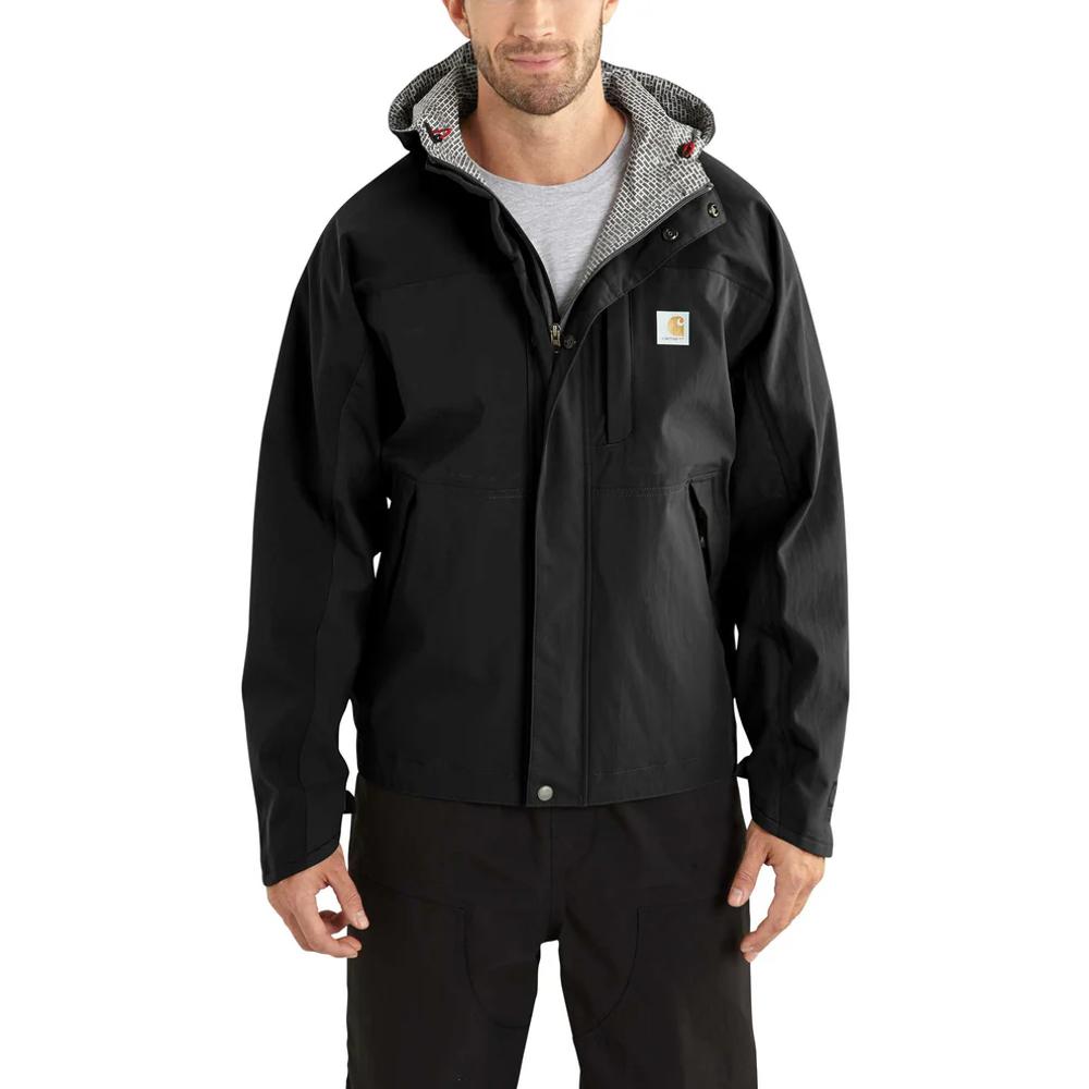 Carhartt Mens Shoreline Vapor Unlined Hooded Rain Jacket-101570-001