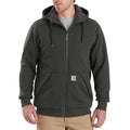 Carhartt Mens Rockland Heavyweight Quarter-Zip Sweatshirt - Dark Green-103308-306