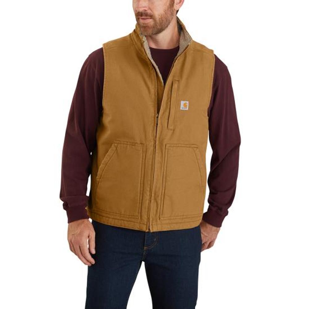 Carhartt Mens Mock Neck Insulated Vest Brown Tall-104277BRNTLL