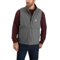 Carhartt Mens Washed Duck Mock Neck Sherpa-Lined Vest - Gravel-104277GLV