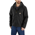 Carhartt Mens Washed Duck Sherpa-Lined Work Jacket - Black-104392BLKBG