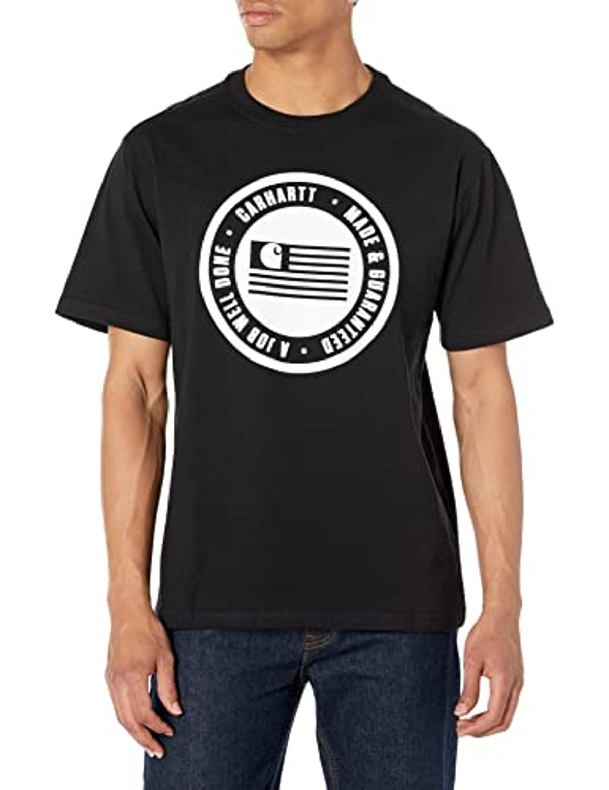 Carhartt Mens Relaxed Fit Midweight Short Sleeve-105186-BLK