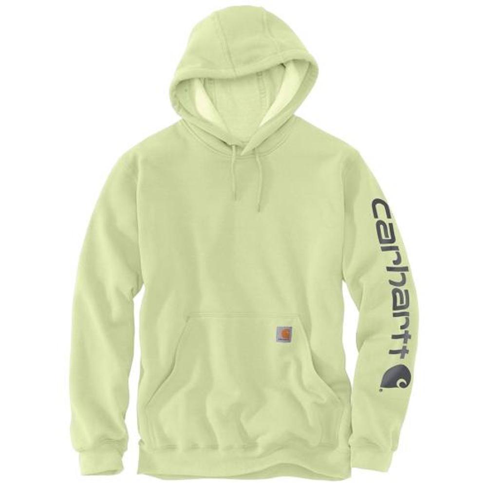 Carhartt Mens Loose Fit Midweight Logo Sleeve Graphic Hoodie Lime-K288-H68