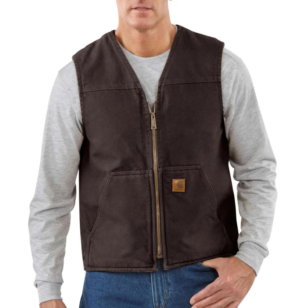 Carhartt Mens Sherpa Lined Duck Work Vest Black-V26BLK