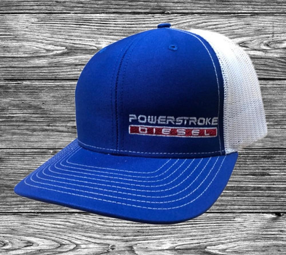Bad Ass Diesel Fitted Powerstroke Blue/Wht Bl-BADH049