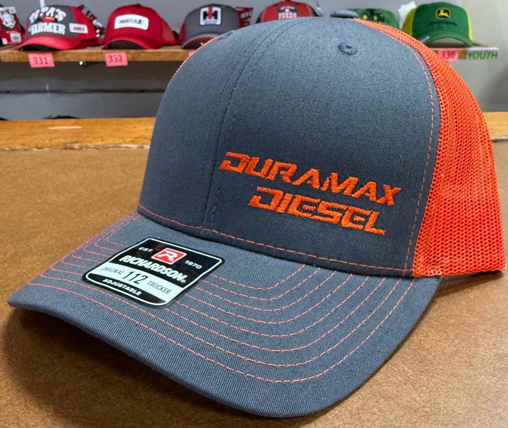 Bad Ass Diesel Duramax Charcoal And Orange Ball Cap-BADH077