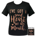 Girlie Girl Originals Lulu Mac Good Heart Black Ss-LM-25-SS
