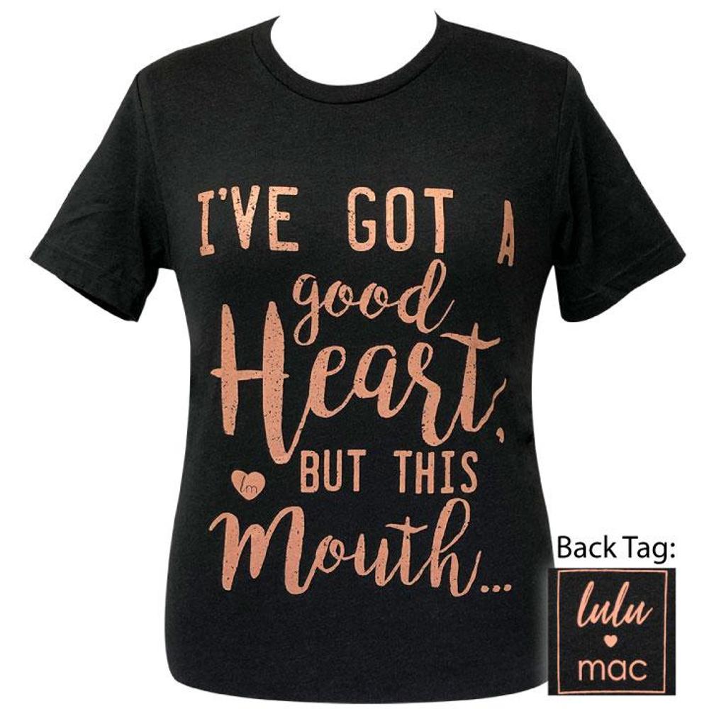 Girlie Girl Originals Lulu Mac Good Heart Black Ss-LM-25-SS
