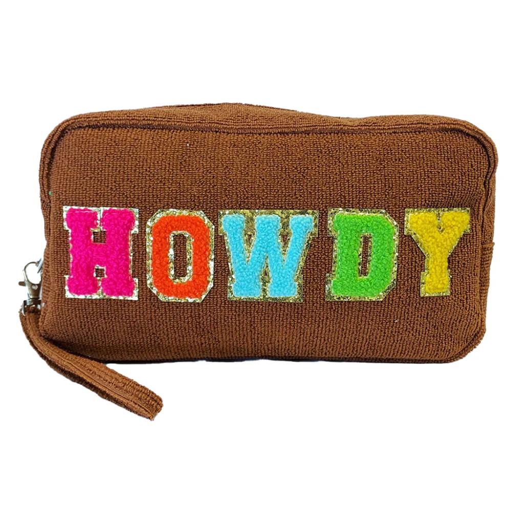 Girlie Girl Originals Tc1355 Terry Cloth Cosmetic Bag Howdy-TC1355-HOWDY