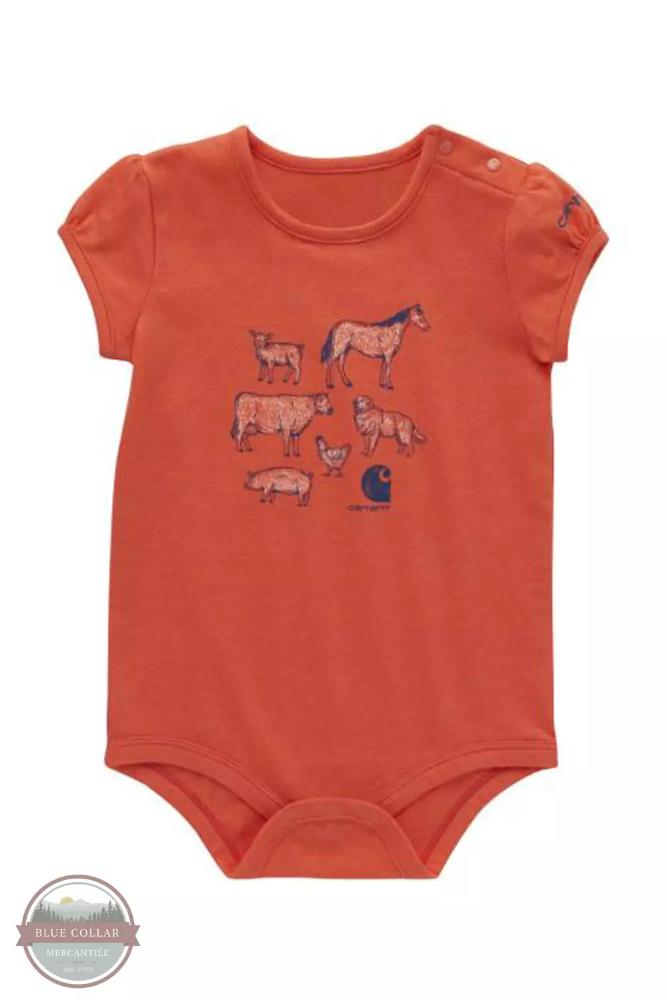 Carhartt Kids Animal Bodysuit Hot Coral-CA7046-CO12H-I