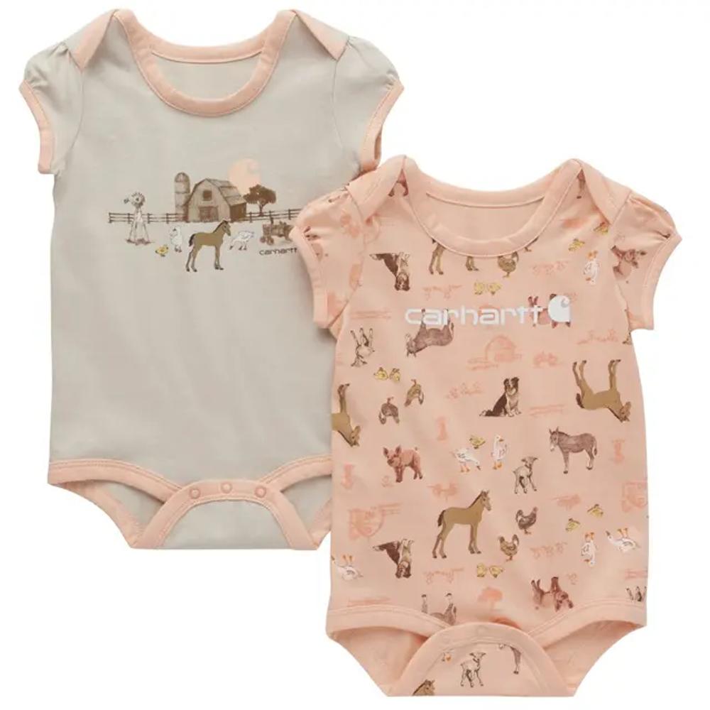 Carhartt Kids Farm Print Bodysuit 2Pc Set-CG9881-Q74