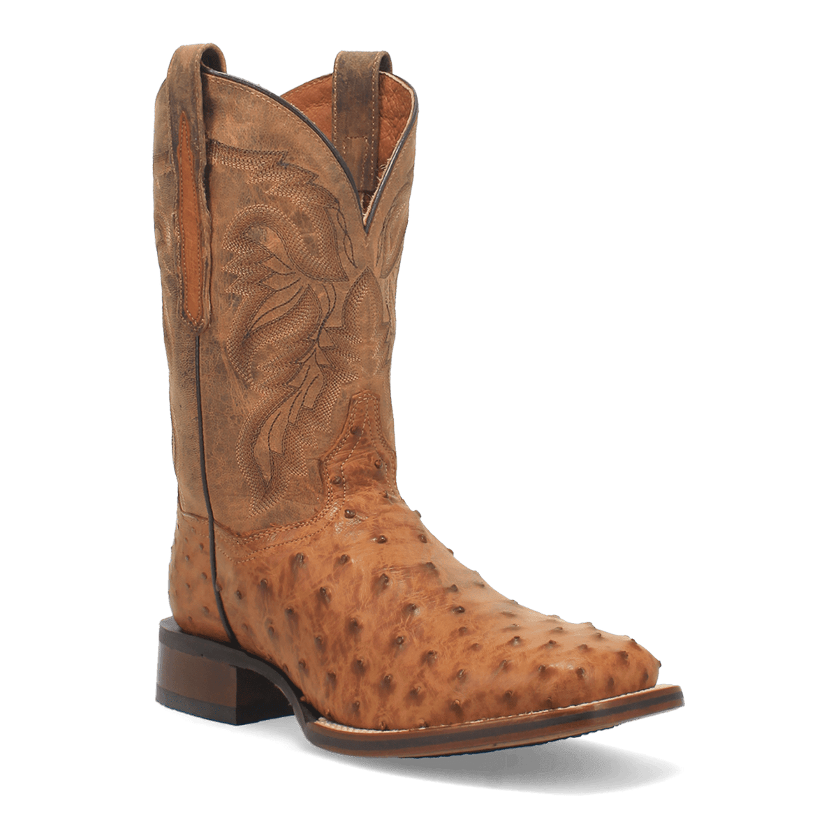 Dan Post Mens Alamosa Full Quill Ostrich Leather Western Boot Tan-DP3876