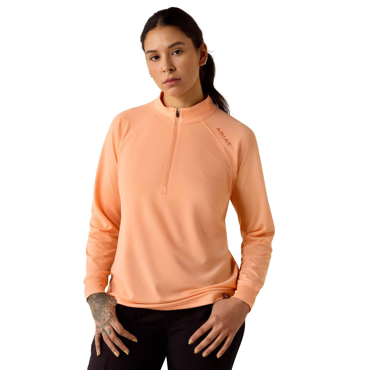 Ariat Womens Rebar Heat Fighter 1/2 Zip T-Shirt - 10071298