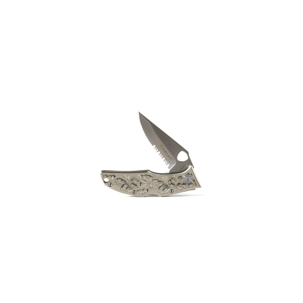 Ariat Engraved Silver Knife 3.5" Blade - A710012836-L