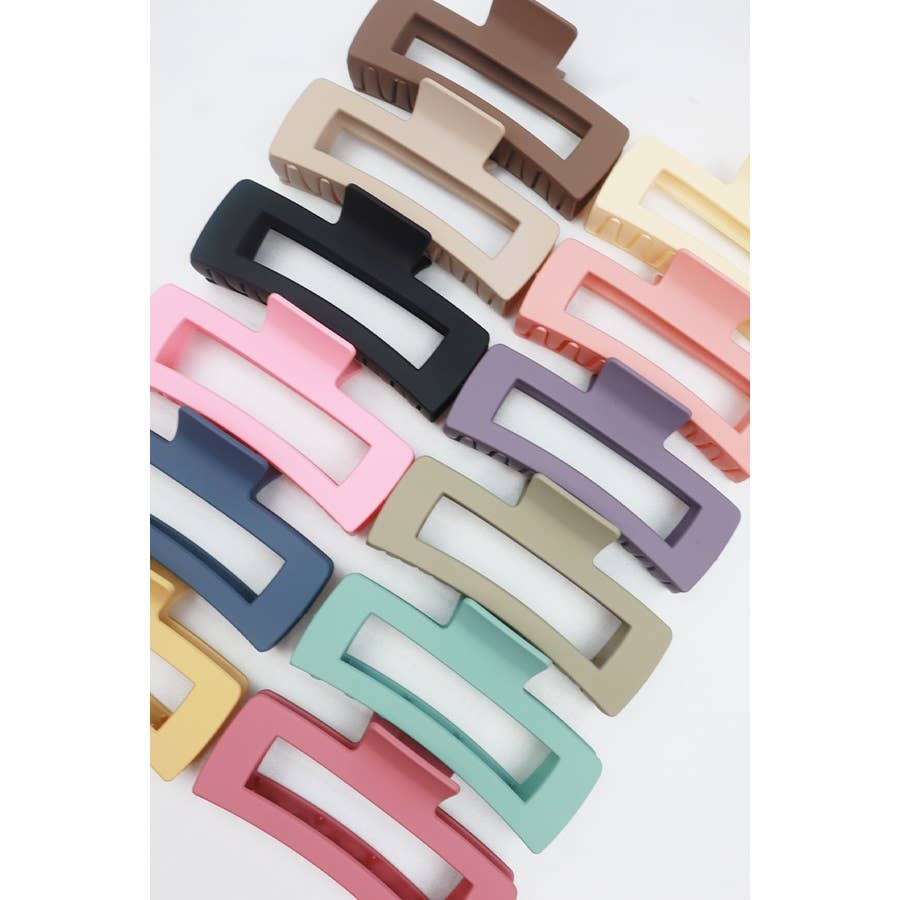 Love And Repeat Matte Jumbo Cut Out Rectangle Hair Claw Clip LRMLCL2856 - view 2