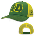 John Deere Green and Yellow Mesh Trucker With Jd On Front Ball Cap - U-J116-061U-JDR-9A2