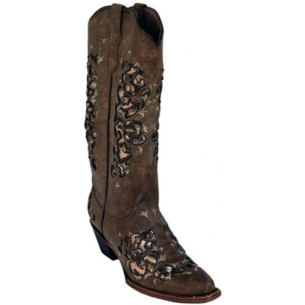 Ferrini Boots Dazzle V-Toe Mocha-83061-14